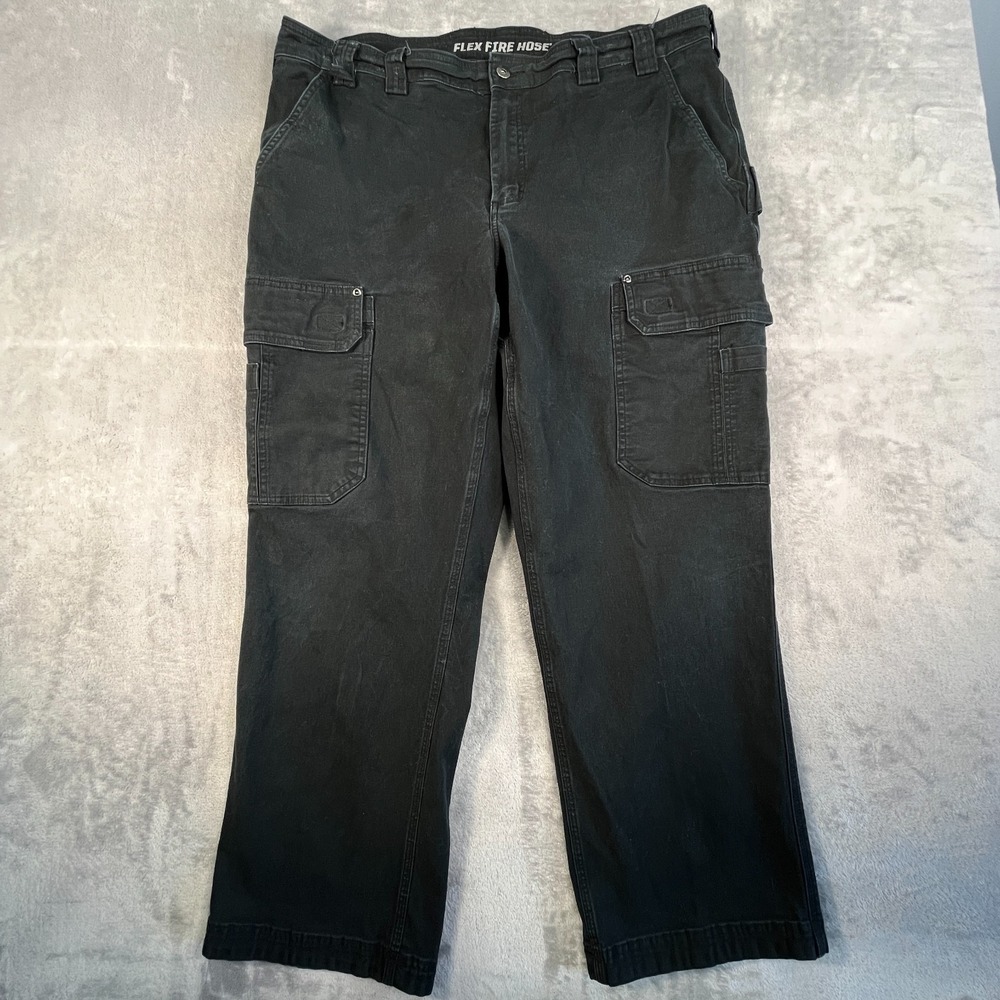 Duluth Trading Heavyweight Flex Fire Hose Relaxed Fit Pants Size 40x30 Black